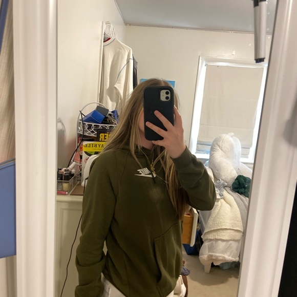 Army Green Nike Sweatshirt/Hoodie - Picture 8 of 9